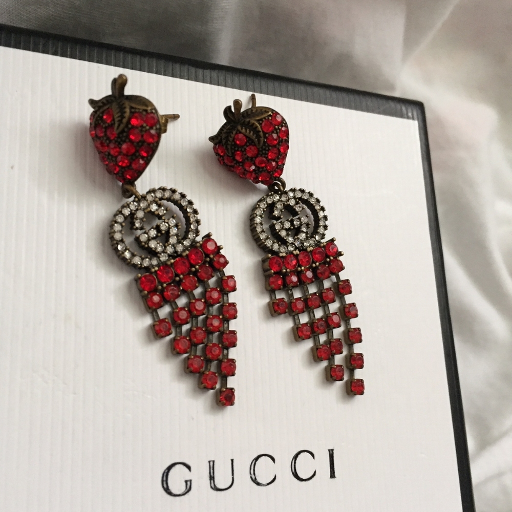 Authentic Gucci Strawberry Earrings